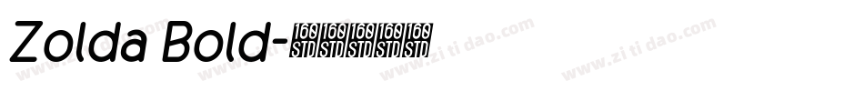 Zolda Bold字体转换